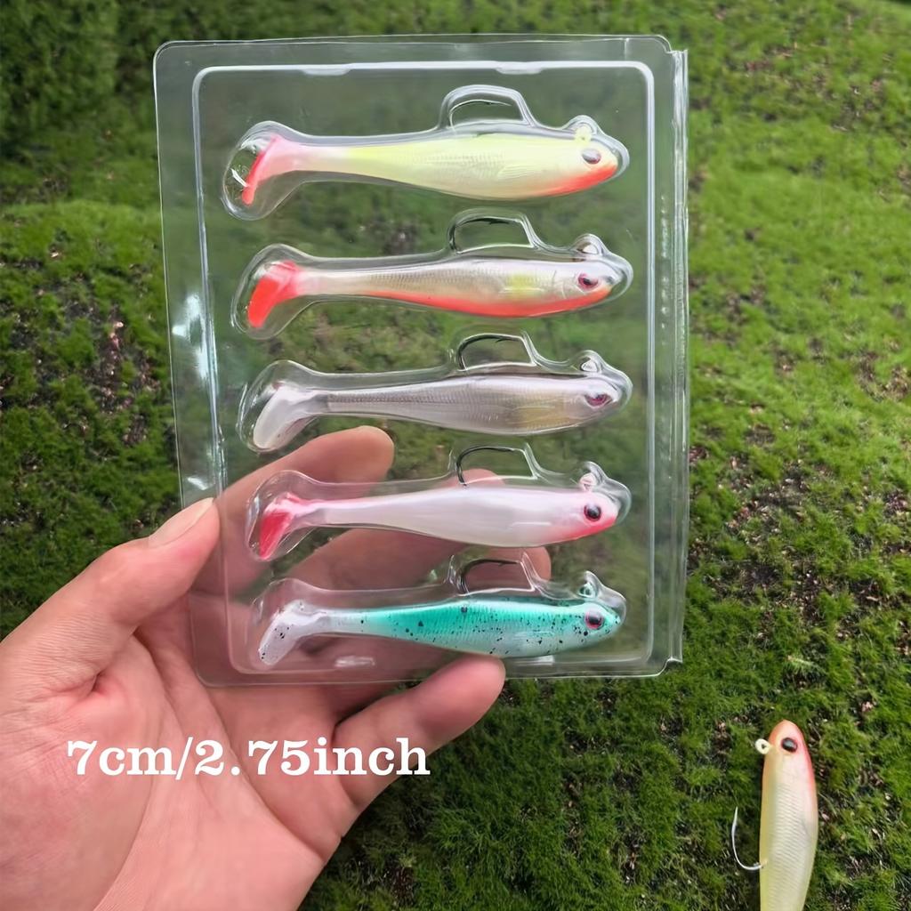 Silicone Paddle Tail Swimbait Fishing Lure, Colorful Bass Fishing Jig Heads, Trout Bait for Freshwater & Saltwater