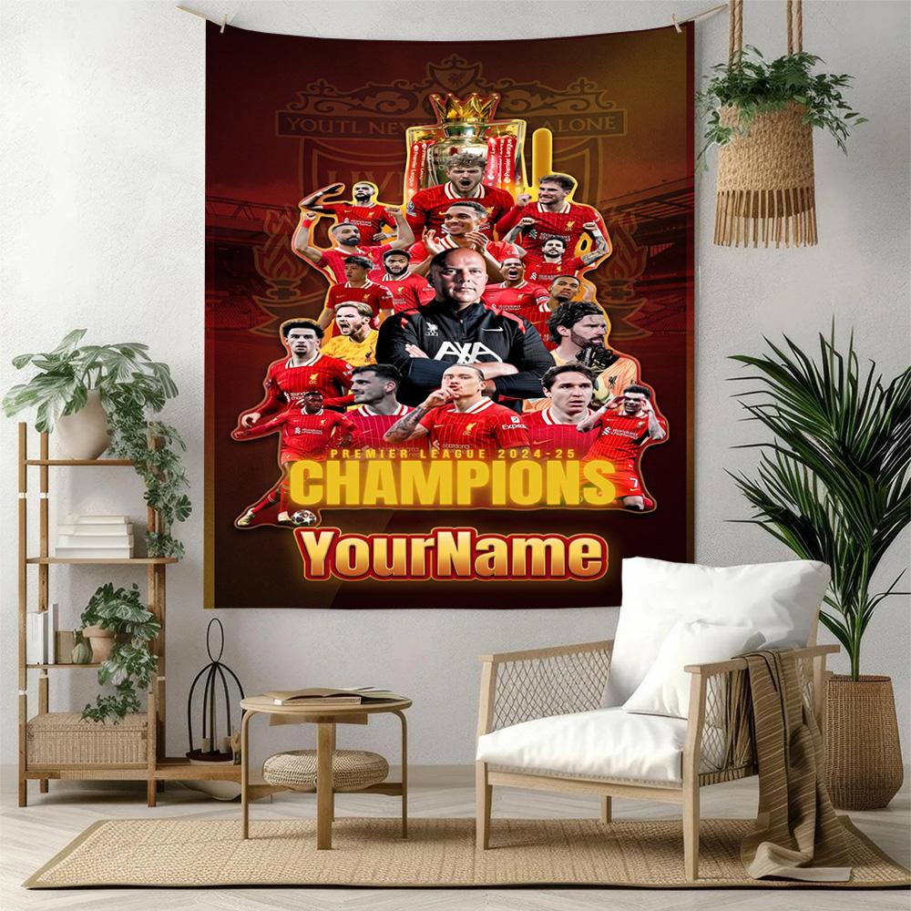 Liverpool Custom Your Name Wall Decor Tapestry Art For Pet Memorial Birthdaywedding Party Backdrop Family Gift
