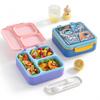 Auslaufsichere Kinder-Lunchbox mit Fächern und Klappdeckel - Mikrowellengeeigneter PP-Behälter für Schule, Büro, Picknick