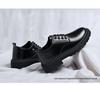 Men's Black Leather Martin Boots - British Style Casual Formal Shoes for Summer 2025
