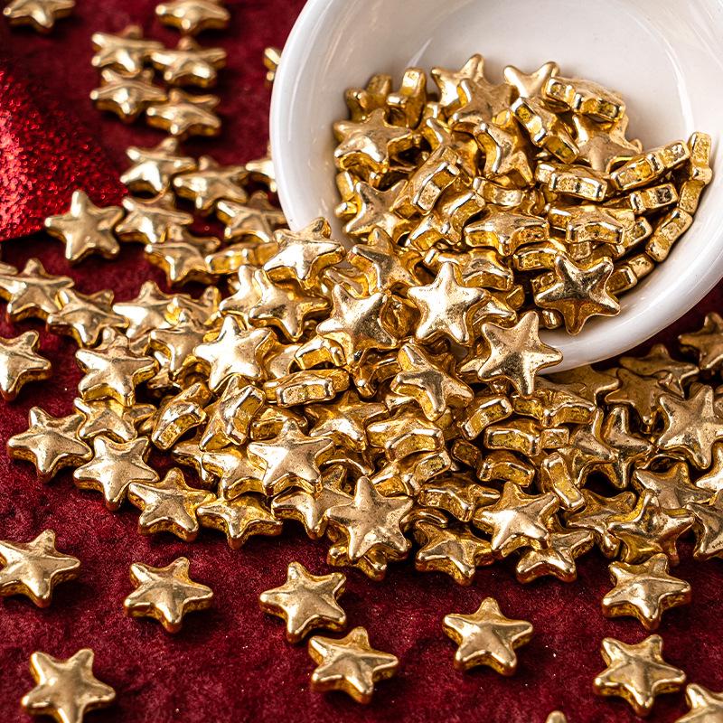 2025 Golden Star Sugar Pearls for Cake and Dessert Decoration