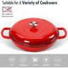 4.5L Dutch Oven Soup Pot Cast Iron Casserole Braiser  Casserole Skillet with Lid and Dual Handles Dutch Oven Baking