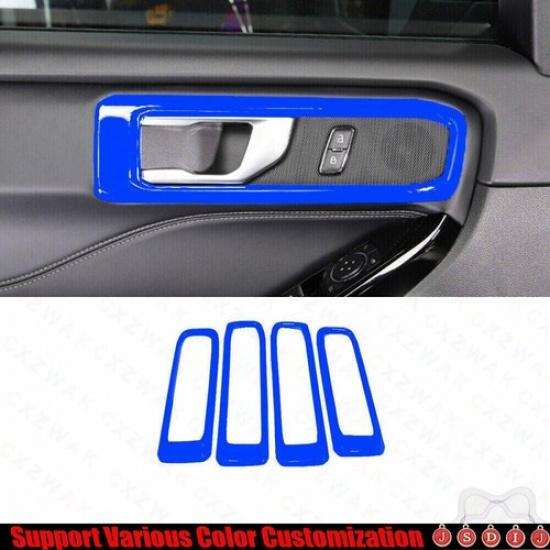 For Ford Explorer - Bright Blue Car Inner Door Handle Bowl Frame Trim