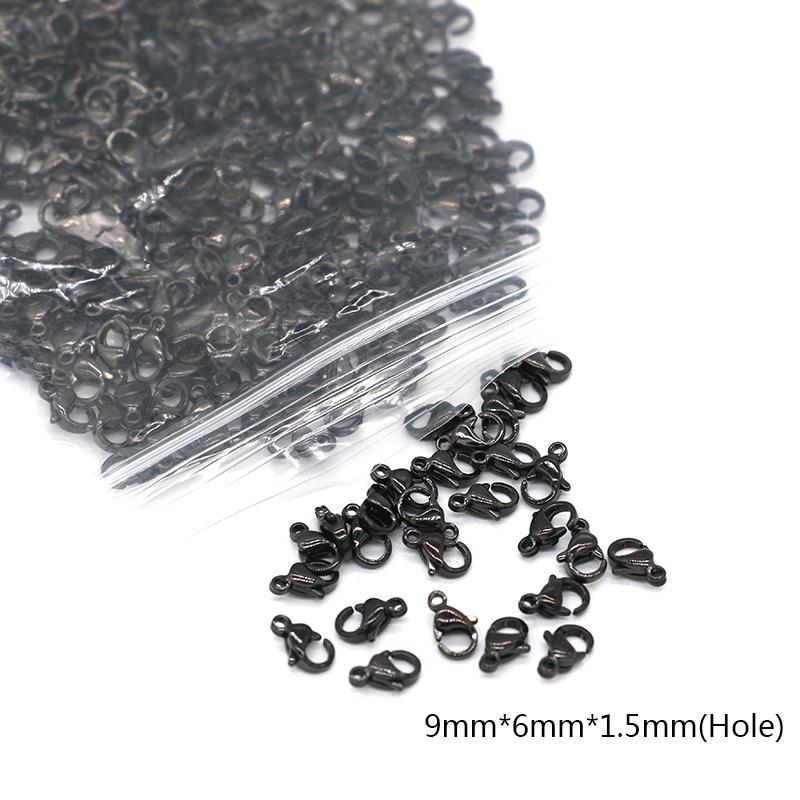 Semitree 25 Stück 9 mm kleine Karabinerhaken aus Edelstahl, Armbandverbinder für Schmuckherstellung, Bastelzubehör