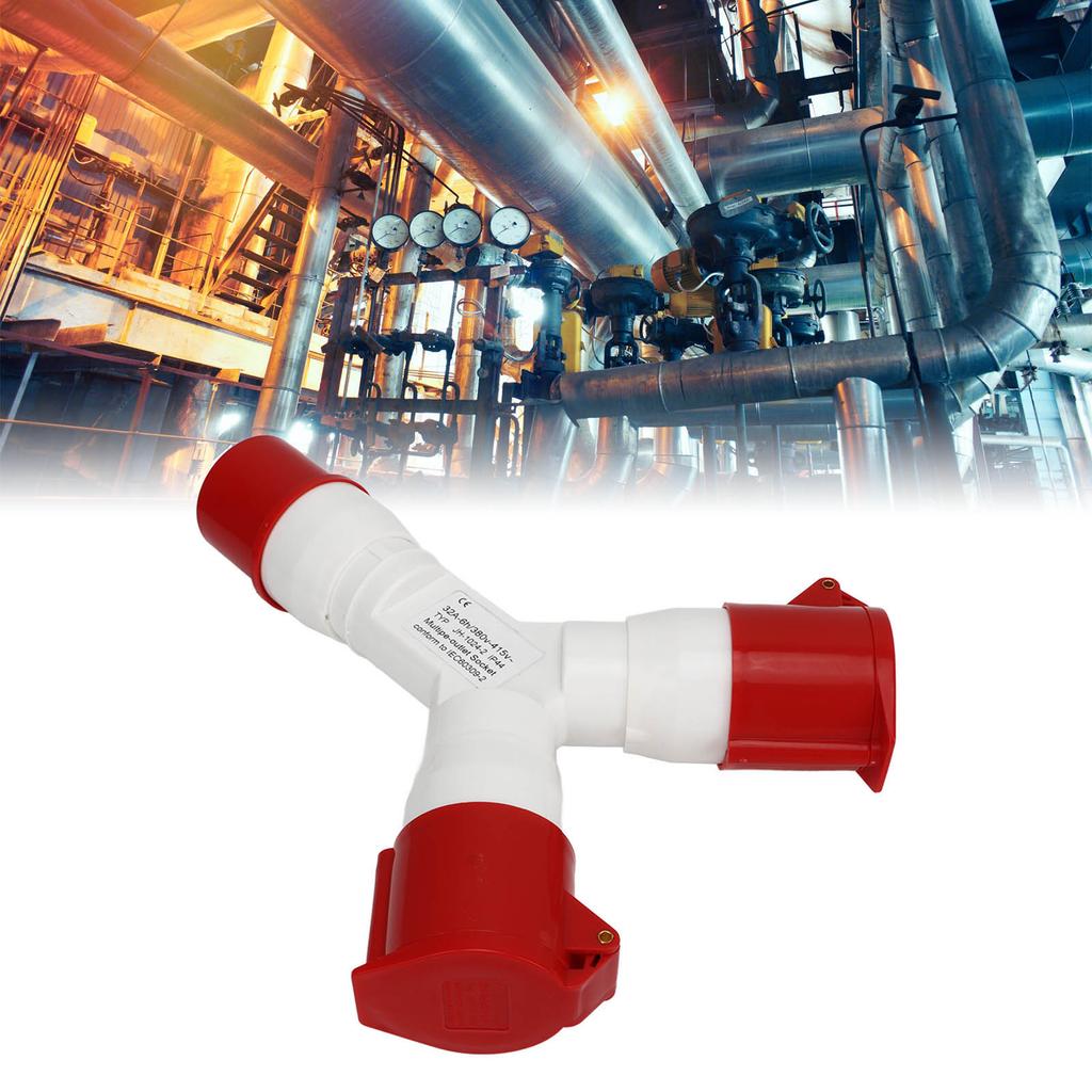 Y Shaped Industrial Plug 1 in 2 Out Explosion Proof 4 Core 2P and N and E IP44 Protection for Agricultural Production