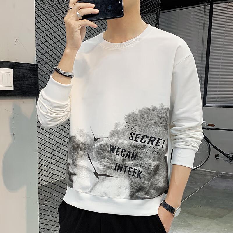 VANCAMEL Herr Ink Wash Print Lös Sweatshirt