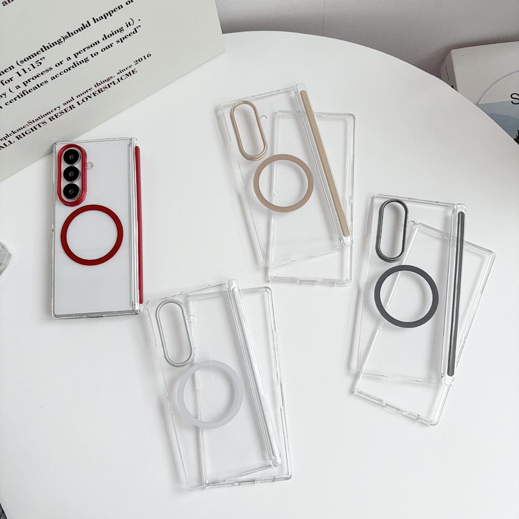 Applicable To Samsung Zfold8 Mobile Phone Case Advanced Sense Fold7 New Male and Female Fold6 Central Axis Hinge Protective Magnetic Attraction