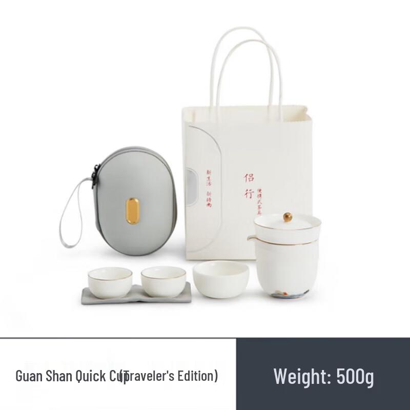 Guanshan Portable Ceramic Kung Fu Travel Tea Set