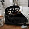 1 pezzo GUNS N' ROSES Morbida Coperta Calda per Casa, Ufficio, Viaggio, Biancheria da Letto Accogliente per Tutte le Stagioni, Accessorio Accogliente per Ufficio 1026