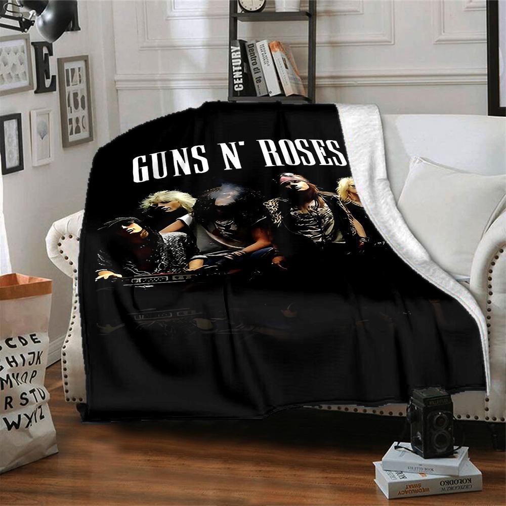1 pezzo GUNS N' ROSES Morbida Coperta Calda per Casa, Ufficio, Viaggio, Biancheria da Letto Accogliente per Tutte le Stagioni, Accessorio Accogliente per Ufficio 1026