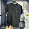Men's Luxury Rhinestone Wing Tee - Spring/Summer, Short-Sleeve, Statement Fashion, Wide Round Neck.