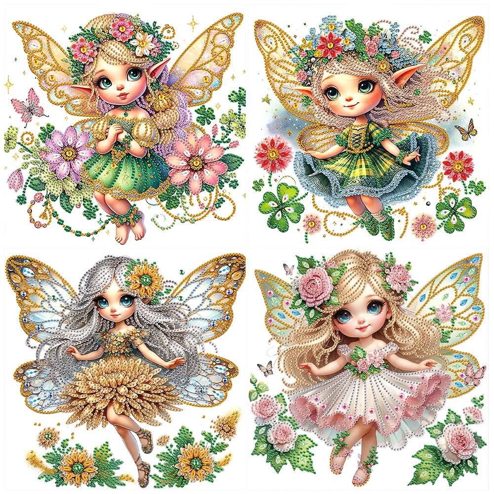 

4Pcs 5D DIY Partial Special Shaped Drill Diamond Painting Kit Decoration 30x30cm