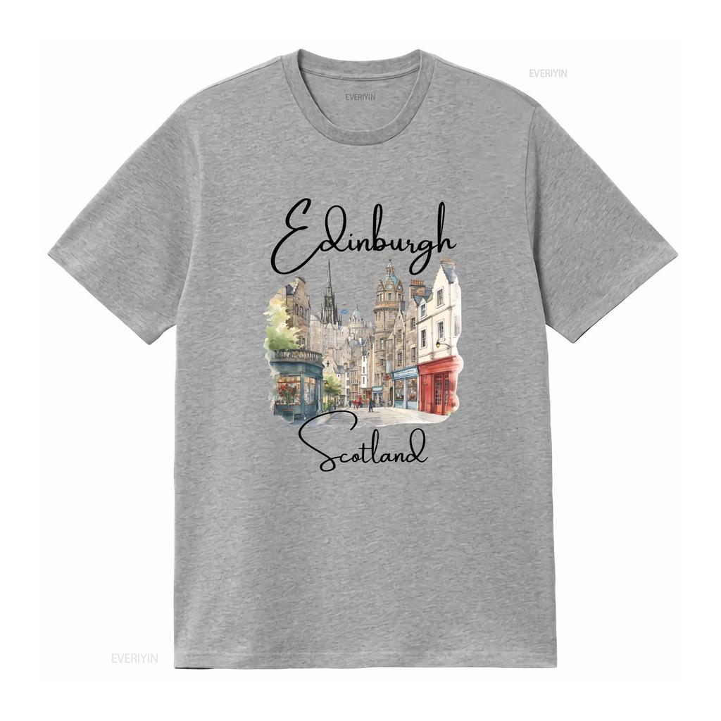Cute Edinburgh T Shirt Softstyle Trip Souvenir Scotland s Clothes vintage Washed Casual homme graphic Versatile streetwear