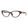 Iconic Medusa Logo Design Metal Cat Eye Optical Glasses Women's Red 65990203 VE3372U5487-red 54