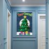 Vintage Christmas Metal Wall Decoration, Holiday Sticker Sign