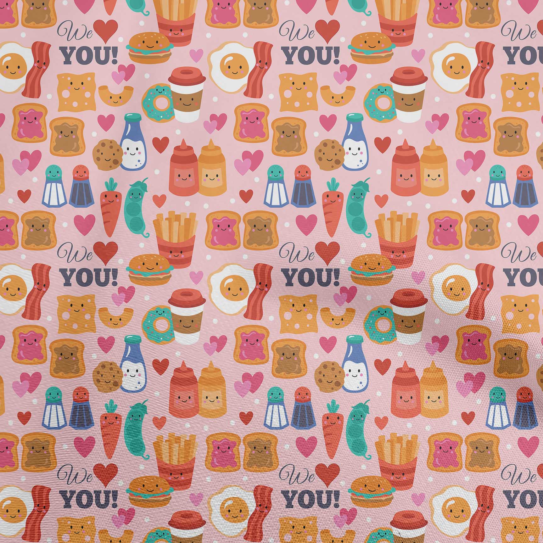 

oneOone Cotton Flex Fuschia Pink Fabric Breakfast Sewing Ремісничі проекти Друк на тканині 40 дюймів 42 Inch Wide - Viscose Chiffon світло-рожевий колір