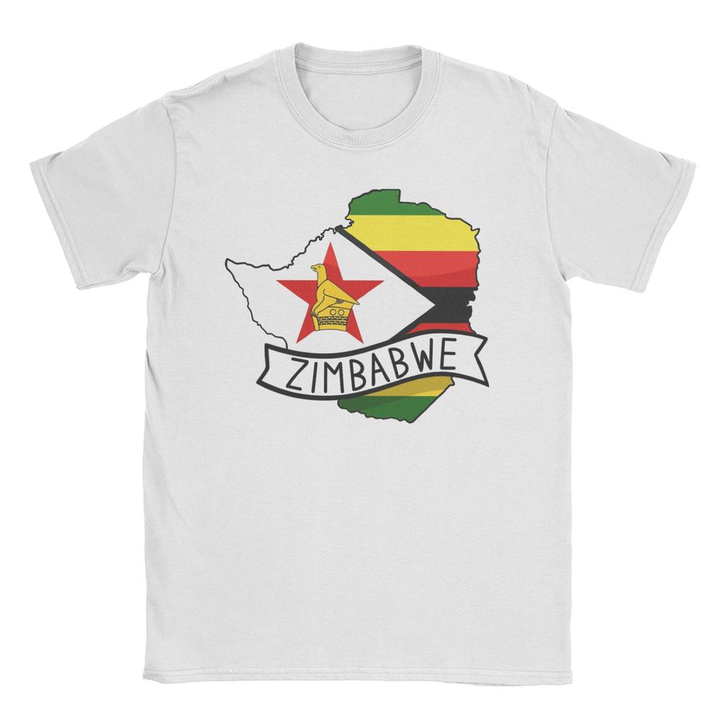 Coat of Arms of Zimbabwe Unisex Women T Shirts Unique Tee Shirt Short Sleeve Crewneck TShirt Pure Cotton Gift Idea Clothes