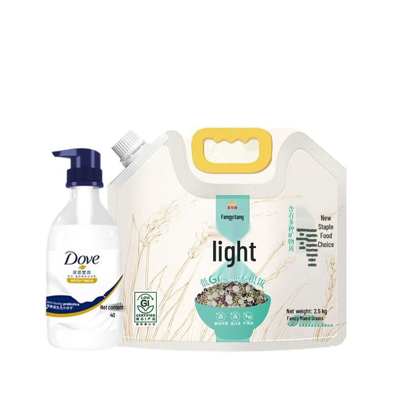 Dove Nourishing Body Wash 460G & Arowana Low GI Mixed Grains Rice 2.5KG Bundle