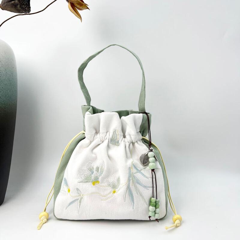 REWELL Embroidered Hanfu Style Crossbody Bag with Tassel