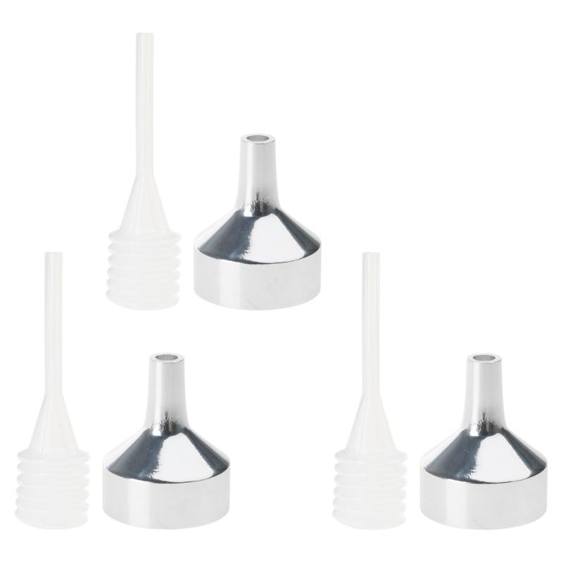 3 Pcs Metal Funnel Powder Funnel Perfume Funnel Small Funnel Liquid Transfer Funnel Liquid Dispensing Tool