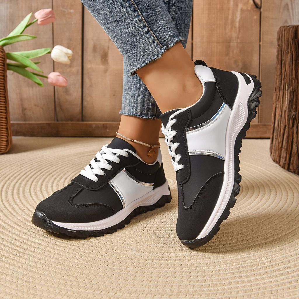 Fashion Sneaker for Women Light Leather Casual Shoes Spring/autumn Lace Up Vulcanize Shoes for Women Casual Flats Shoes