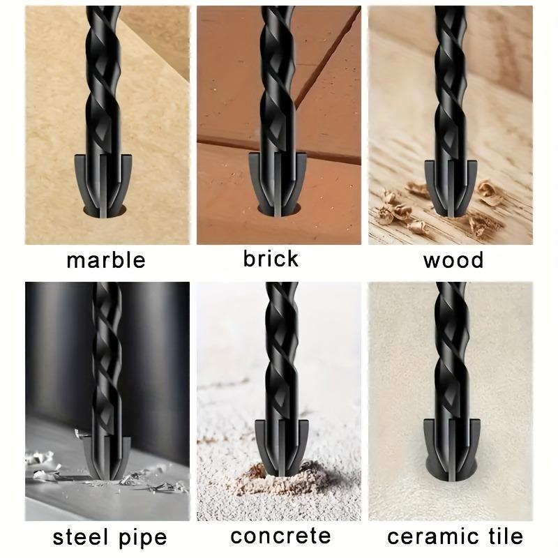 3-12mm Cross Hex Tile Drill Bit For Glass Concrete Ceramic Tile Hole Opener, Tungsten Carbide Hard Alloy Bits Set Tool