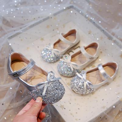 Girls Crystal Shoes 2025 Summer New Cartoon Princess Shoes Small Leather Shoes Children's Baby Soft Sole Little Princess Shoes