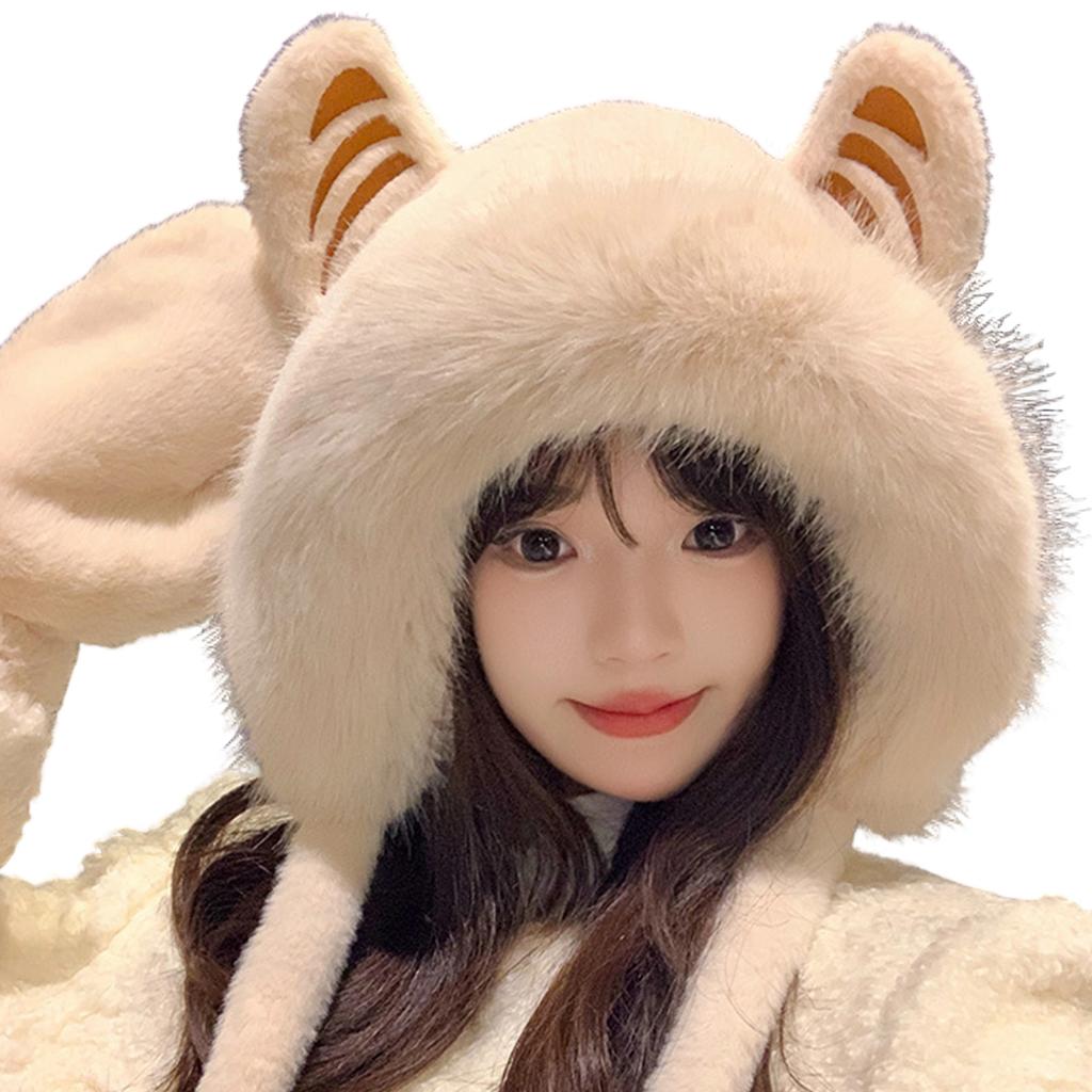 Ladies' Cute Plush Hat, Warm Hat, Thick Toe Cap