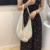 Vævet Strandtaske Hæklet Skuldertaske med Åbent Mønster Letvægts Boho Tote til Kvinder Sommerferie Strandferie Daglig Brug