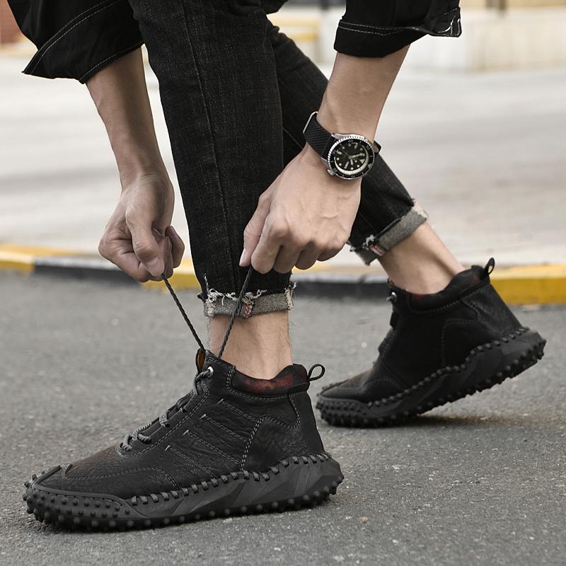 Новые нескользящие повседневные кроссовки с высоким верхом для мужчин — фото 4