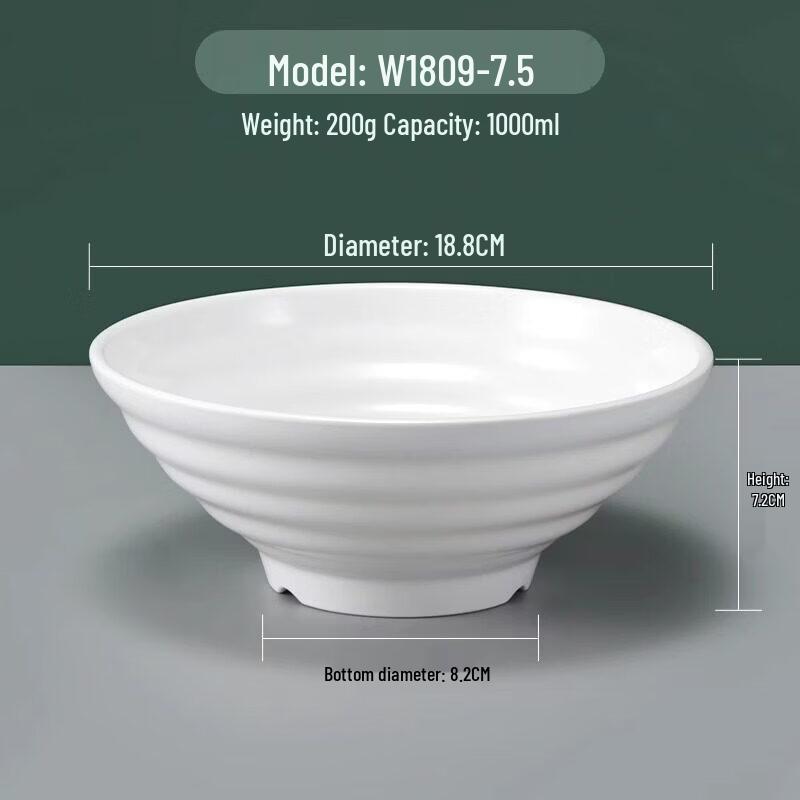 

Commercial White Melamine Soup Bowl