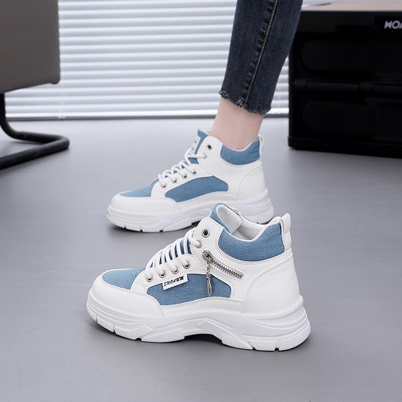 Spring and Autumn Trend Leopard Print Platform Casual Skateboard Shoes Women 2025 New Fashion Versatile Outdoor Trend Shoes Women Z010