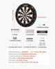 Dartboard with 6 Darts & Scoring Kit, Self-Healing Sisal Fibers Dartboard with Staple-Free Bullseye & Rotating Number Ring, 451mm Professional Steel