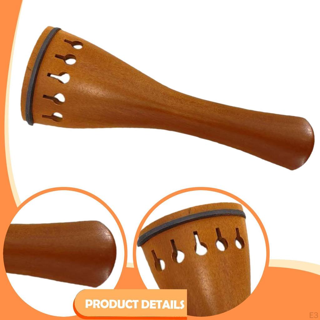 4/4 Violin Tailpiece 5 Strings Wood Sturdy,Lightweight Professional Easy to Install Musical