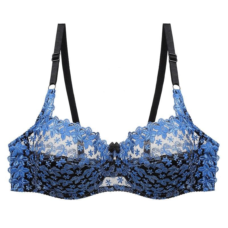 Julexy New Arrivals Women Bra Lace Hollow Out Underwear Women Embroidery Plus Size C D Cup Lingerie Bra