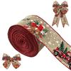 Christmas Imitation Linen Elk Bell Webbing DIY Christmas Tree Decoration Creative Truck Ribbon