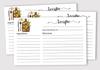 Inkdotpot Recipe Card 6x4 Inch Single-Sided Recipe Design Cards White Floral Kitchen Cards Wedding-Bridal Shower-Baby Shower- Pack of