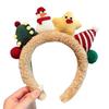 Cute Christmas headpiece candy snowman plush face wash headband Christmas cartoon headband hair accessory hair clip female
