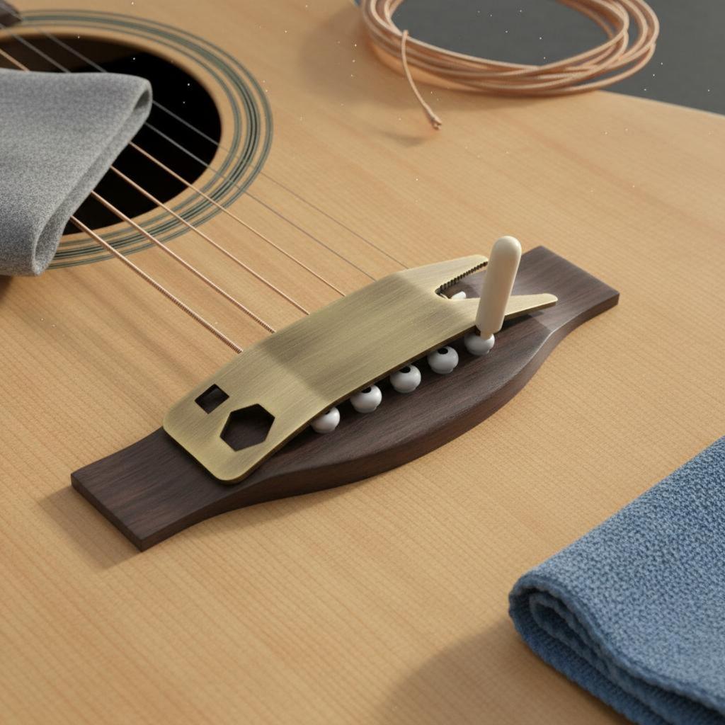 Guitar Multi-Tool Wrench Slim Design Guitar Multi Spanner Wrench String Changing Tool Portable Easy To Use For Bassists