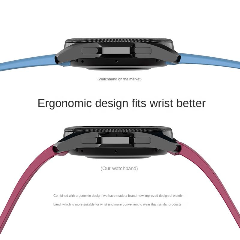 Original Silicone Band for Samsung Watch 4/5 Pro 40mm 44mm 45mm Strap Magnetic Folding Buckle for Galaxy Watch 4 Classic 42 46mm Accessories