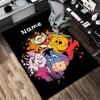 Custom Name Winnie Pooh Party Living Room Non-Slip Area Rug Soft Carpet for Bedroom Kids Playroom Sofa Office Home Decor Doormat