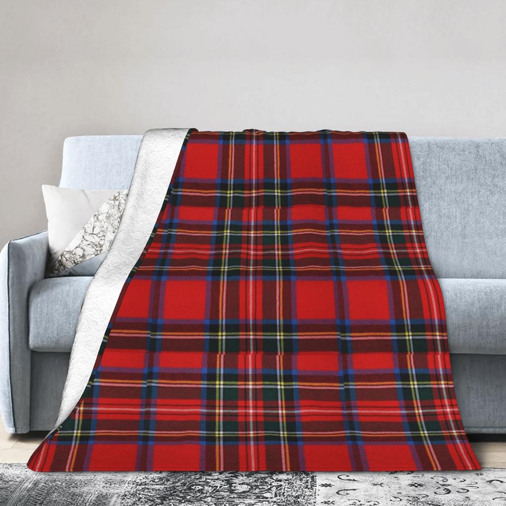 Plaid Stewart Tartan Blanket Spring Christmas  Multifunction Lightweight Thin Throw Blankets for Bedding Couch Bedding Throws