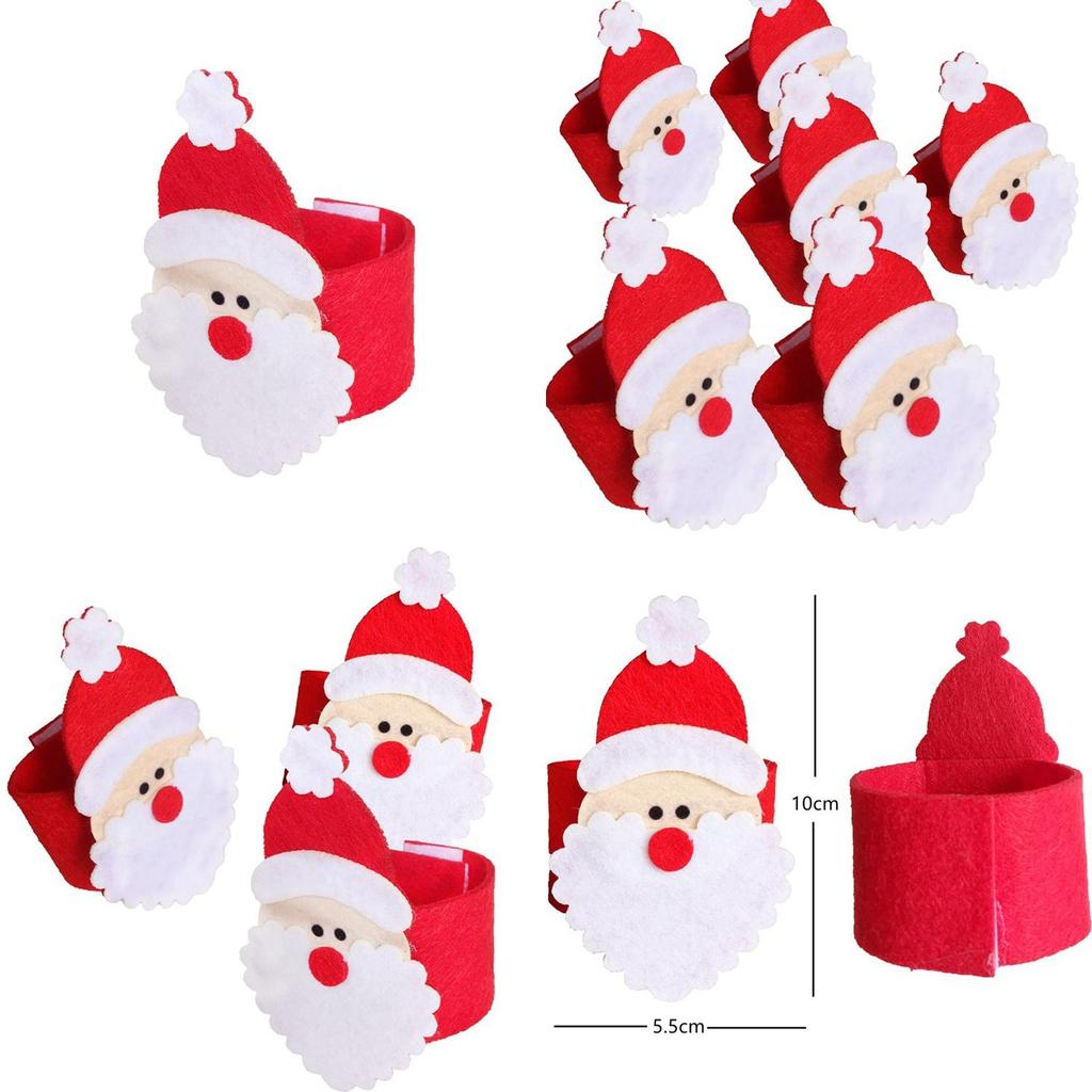 Christmas Decorations 3d Santa Claus Non-woven Tablecloth Set For Hotels And Dining Tables In Stock