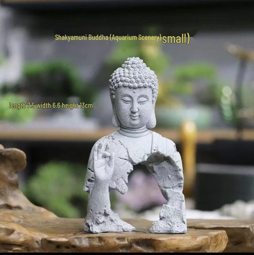 Zen-Style Xian Porcelain Buddha Ornament: Creative Desktop and Tea Room Bonsai Decoration.