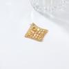 Geometric Rhombus Stud Earrings Women Zinc Alloy Gold Plated Modern Vintage Chic Lightweight Luxury Fashion Jewelry