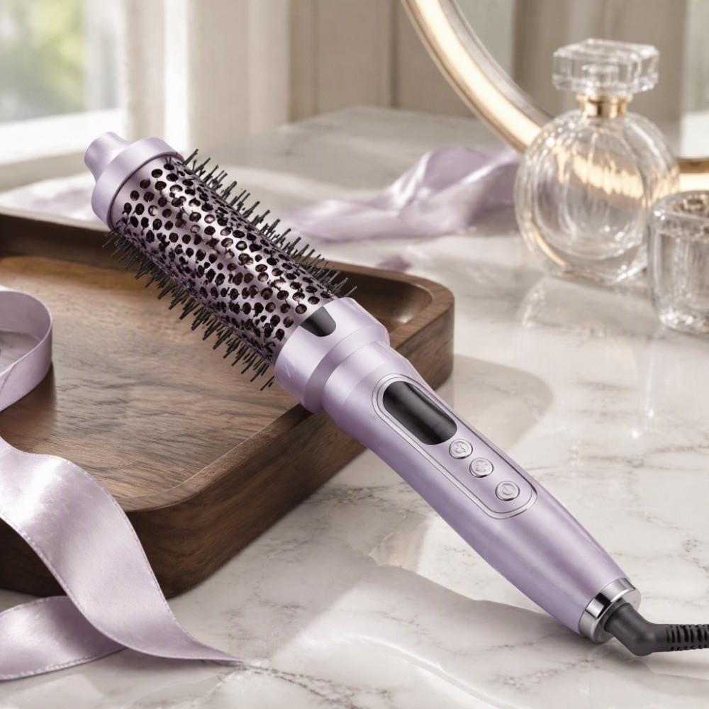 2 In 1 Curling And Straightening Hair Brush Curling Fluffy Volume Hair Care Styling Tool Home Use