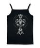 Damiswi Vintage Cross Square Neck Sleeveless_Black