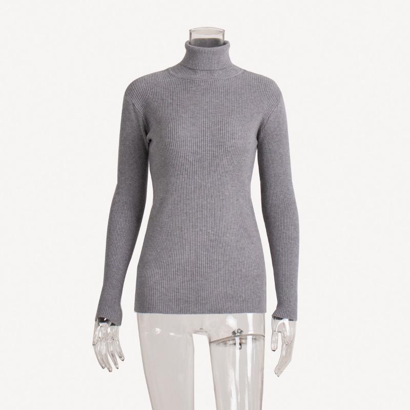 Herbst- und Winterstrick-Temperament Slim Rollkragenpullover Unterhemd, lässiger All-Match warmer und bequemer Pullover