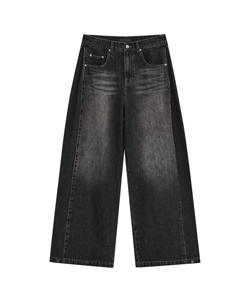 Depeugameoncheu Cat Blush Wide Pants [Black Denim]