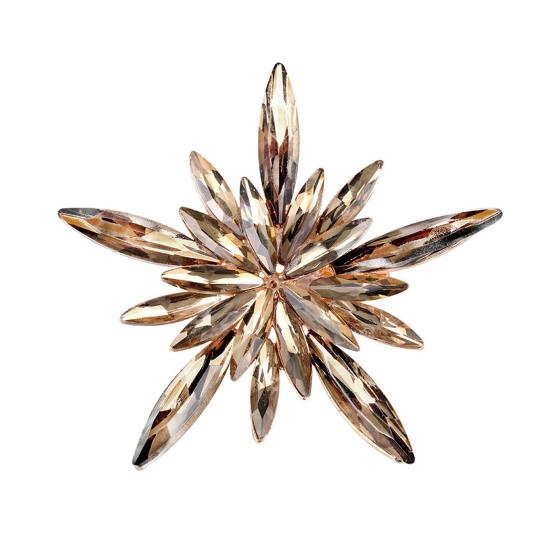 Shining Rhinestones Brooch Pin Fine Workmanship Colorful Irregular Star Shape Pin Costume Accessories